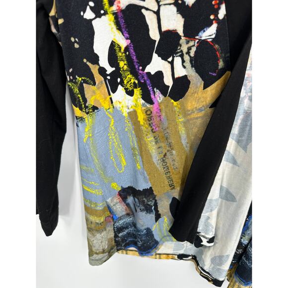 Simply Art by Dolcezza Cardigan Women XL Open Front Unique Artsy Lightweight - Picture 7 of 8